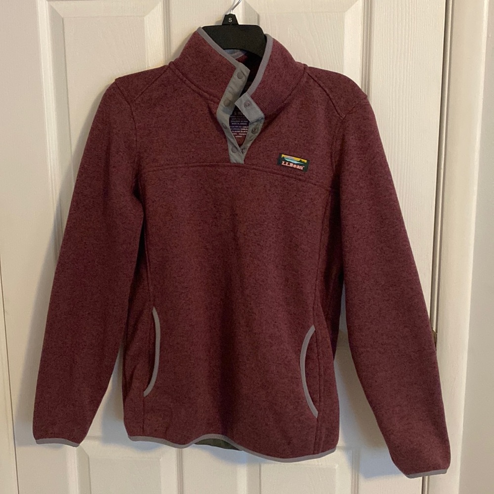 L.L. Bean Maroon/Purple Pullover - Womens Small